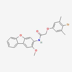 molecular formula C23H20BrNO4 B4005012 2-(4-bromo-3,5-dimethylphenoxy)-N-(2-methoxydibenzo[b,d]furan-3-yl)acetamide 