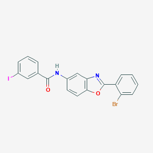 molecular formula C20H12BrIN2O2 B400502 N-[2-(2-Bromo-phenyl)-benzooxazol-5-yl]-3-iodo-benzamide 