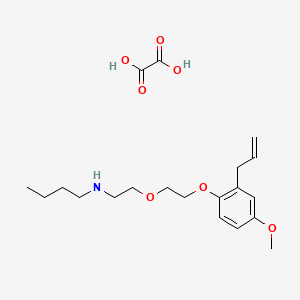 molecular formula C20H31NO7 B4005038 N-[2-[2-(4-methoxy-2-prop-2-enylphenoxy)ethoxy]ethyl]butan-1-amine;oxalic acid 