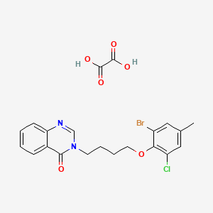 molecular formula C21H20BrClN2O6 B4005047 3-[4-(2-bromo-6-chloro-4-methylphenoxy)butyl]-4(3H)-quinazolinone oxalate 