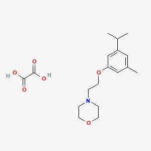 4-[2-(3-Methyl-5-propan-2-ylphenoxy)ethyl]morpholine;oxalic acid