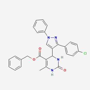 benzyl 4-[3-(4-chlorophenyl)-1-phenyl-1H-pyrazol-4-yl]-6-methyl-2-oxo-1,2,3,4-tetrahydro-5-pyrimidinecarboxylate