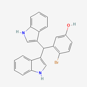 molecular formula C23H17BrN2O B4005078 3-[bis(1H-indol-3-yl)methyl]-4-bromophenol 