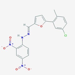 molecular formula C18H13ClN4O5 B400508 5-(5-Chloro-2-methylphenyl)furan-2-carbaldehyde {2,4-bisnitrophenyl}hydrazone 