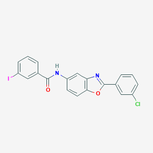 molecular formula C20H12ClIN2O2 B400510 N-[2-(3-chlorophenyl)-1,3-benzoxazol-5-yl]-3-iodobenzamide 