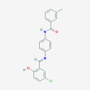 molecular formula C21H17ClN2O2 B400519 N-{4-[(5-chloro-2-hydroxybenzylidene)amino]phenyl}-3-methylbenzamide 