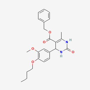 Benzyl 4-(4-butoxy-3-methoxyphenyl)-6-methyl-2-oxo-1,2,3,4-tetrahydropyrimidine-5-carboxylate