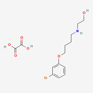 molecular formula C14H20BrNO6 B4005249 2-{[4-(3-bromophenoxy)butyl]amino}ethanol ethanedioate (salt) 