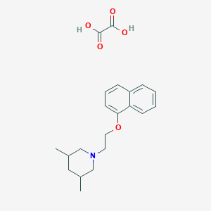 molecular formula C21H27NO5 B4005253 3,5-Dimethyl-1-(2-naphthalen-1-yloxyethyl)piperidine;oxalic acid 