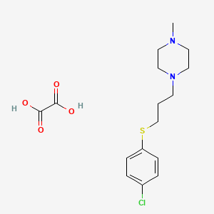 molecular formula C16H23ClN2O4S B4005264 1-{3-[(4-氯苯基)硫代]丙基}-4-甲基哌嗪草酸 