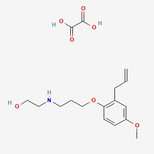 2-[3-(4-Methoxy-2-prop-2-enylphenoxy)propylamino]ethanol;oxalic acid