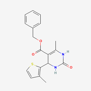 Benzyl 6-methyl-4-(3-methylthiophen-2-yl)-2-oxo-1,2,3,4-tetrahydropyrimidine-5-carboxylate