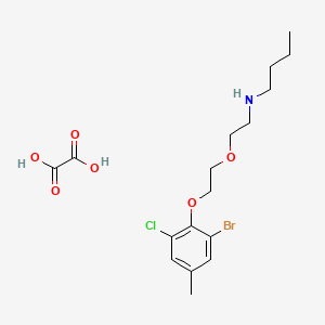 molecular formula C17H25BrClNO6 B4005329 N-[2-[2-(2-bromo-6-chloro-4-methylphenoxy)ethoxy]ethyl]butan-1-amine;oxalic acid 