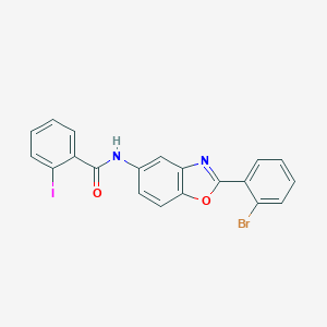 molecular formula C20H12BrIN2O2 B400533 N-[2-(2-bromophenyl)-1,3-benzoxazol-5-yl]-2-iodobenzamide 