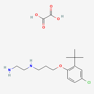 molecular formula C17H27ClN2O5 B4005336 N'-[3-(2-tert-butyl-4-chlorophenoxy)propyl]ethane-1,2-diamine;oxalic acid 