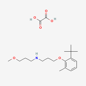 N-[3-(2-tert-butyl-6-methylphenoxy)propyl]-3-methoxypropan-1-amine;oxalic acid