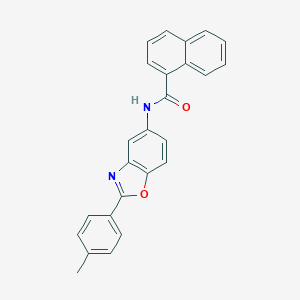 molecular formula C25H18N2O2 B400536 N-[2-(4-methylphenyl)-1,3-benzoxazol-5-yl]naphthalene-1-carboxamide 
