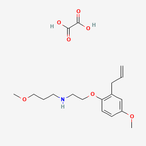 3-methoxy-N-[2-(4-methoxy-2-prop-2-enylphenoxy)ethyl]propan-1-amine;oxalic acid