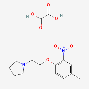 molecular formula C15H20N2O7 B4005373 1-[2-(4-甲基-2-硝基苯氧基)乙基]吡咯烷草酸盐 