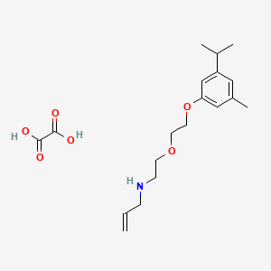 molecular formula C19H29NO6 B4005385 N-[2-[2-(3-methyl-5-propan-2-ylphenoxy)ethoxy]ethyl]prop-2-en-1-amine;oxalic acid 