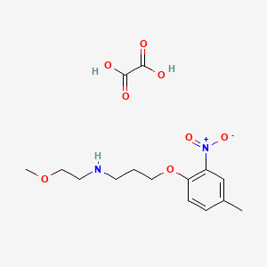 molecular formula C15H22N2O8 B4005399 N-(2-methoxyethyl)-3-(4-methyl-2-nitrophenoxy)propan-1-amine;oxalic acid 