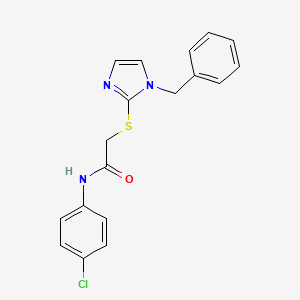 2-[(1-benzyl-1H-imidazol-2-yl)thio]-N-(4-chlorophenyl)acetamide