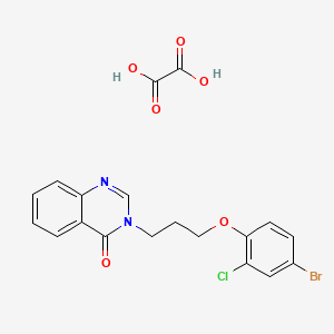 molecular formula C19H16BrClN2O6 B4005404 草酸3-[3-(4-溴-2-氯苯氧基)丙基]-4(3H)-喹唑啉酮 