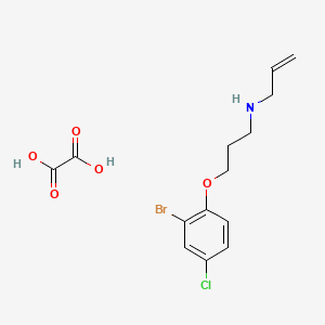 molecular formula C14H17BrClNO5 B4005420 N-[3-(2-bromo-4-chlorophenoxy)propyl]-2-propen-1-amine oxalate 