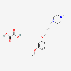 molecular formula C19H30N2O6 B4005430 1-[4-(3-乙氧基苯氧基)丁基]-4-甲基哌嗪草酸盐 