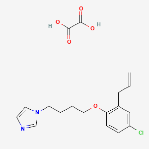 molecular formula C18H21ClN2O5 B4005471 1-[4-(2-烯丙基-4-氯苯氧基)丁基]-1H-咪唑草酸盐 