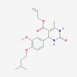 molecular formula C21H28N2O5 B4005473 Prop-2-en-1-yl 4-[3-methoxy-4-(3-methylbutoxy)phenyl]-6-methyl-2-oxo-1,2,3,4-tetrahydropyrimidine-5-carboxylate 