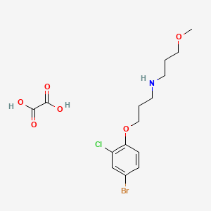 N-[3-(4-bromo-2-chlorophenoxy)propyl]-3-methoxypropan-1-amine;oxalic acid