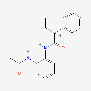 molecular formula C18H20N2O2 B4005505 N-[2-(乙酰氨基)苯基]-2-苯基丁酰胺 