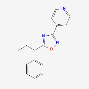 5-(1-phenylpropyl)-3-pyridin-4-yl-1,2,4-oxadiazole