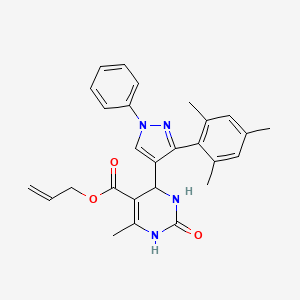 allyl 4-(3-mesityl-1-phenyl-1H-pyrazol-4-yl)-6-methyl-2-oxo-1,2,3,4-tetrahydro-5-pyrimidinecarboxylate