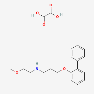 molecular formula C20H25NO6 B4005535 草酸[3-(2-联苯氧基)丙基](2-甲氧基乙基)胺 