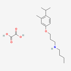 molecular formula C19H31NO5 B4005547 N-[3-(3-methyl-4-propan-2-ylphenoxy)propyl]butan-1-amine;oxalic acid 