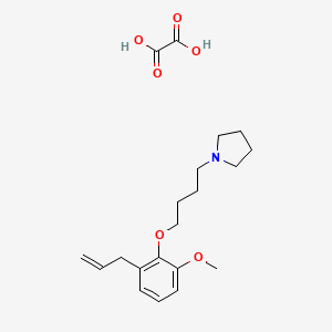 molecular formula C20H29NO6 B4005550 1-[4-(2-Methoxy-6-prop-2-enylphenoxy)butyl]pyrrolidine;oxalic acid 