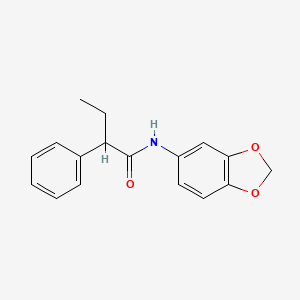 molecular formula C17H17NO3 B4005556 N-(1,3-benzodioxol-5-yl)-2-phenylbutanamide 