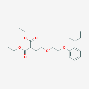 molecular formula C21H32O6 B4005566 二乙基 {2-[2-(2-仲丁基苯氧基)乙氧基]乙基}丙二酸酯 