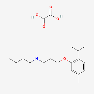 molecular formula C20H33NO5 B4005570 N-methyl-N-[3-(5-methyl-2-propan-2-ylphenoxy)propyl]butan-1-amine;oxalic acid 