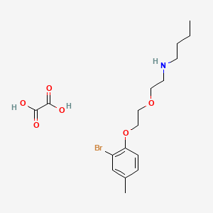 molecular formula C17H26BrNO6 B4005594 N-{2-[2-(2-溴-4-甲基苯氧基)乙氧基]乙基}-1-丁胺草酸盐 