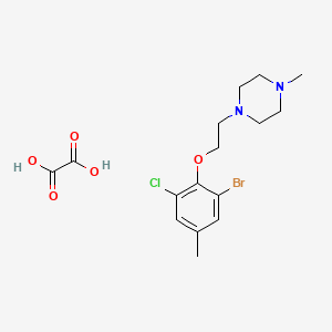 1-[2-(2-Bromo-6-chloro-4-methylphenoxy)ethyl]-4-methylpiperazine;oxalic acid