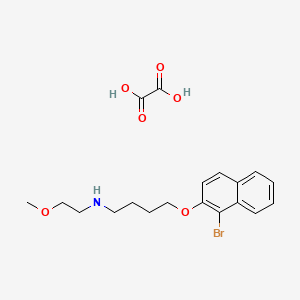 4-(1-bromonaphthalen-2-yl)oxy-N-(2-methoxyethyl)butan-1-amine;oxalic acid