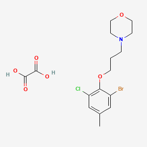 molecular formula C16H21BrClNO6 B4005611 4-[3-(2-Bromo-6-chloro-4-methylphenoxy)propyl]morpholine;oxalic acid 