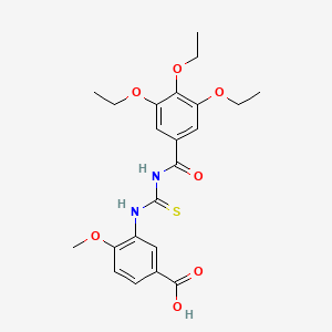 4-methoxy-3-({[(3,4,5-triethoxybenzoyl)amino]carbonothioyl}amino)benzoic acid