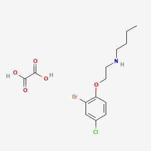 molecular formula C14H19BrClNO5 B4005639 N-[2-(2-bromo-4-chlorophenoxy)ethyl]butan-1-amine;oxalic acid 