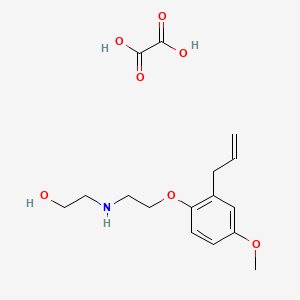 molecular formula C16H23NO7 B4005641 2-[2-(4-Methoxy-2-prop-2-enylphenoxy)ethylamino]ethanol;oxalic acid 