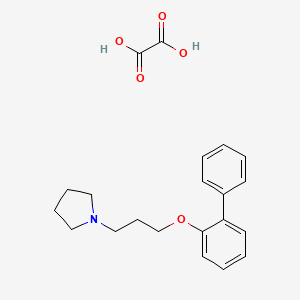 molecular formula C21H25NO5 B4005660 草酸1-[3-(2-联苯基氧基)丙基]吡咯烷 