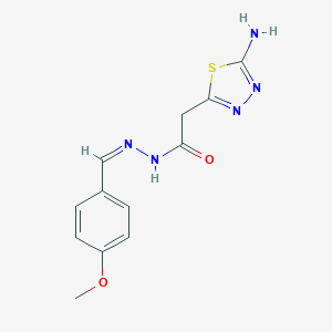 molecular formula C12H13N5O2S B400568 2-(5-amino-1,3,4-thiadiazol-2-yl)-N'-(4-methoxybenzylidene)acetohydrazide 